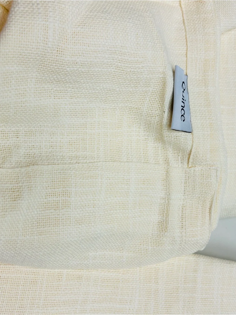 QUINCE Set Of 2 48x84 Cotton Sheer Curtains Ivory 9725